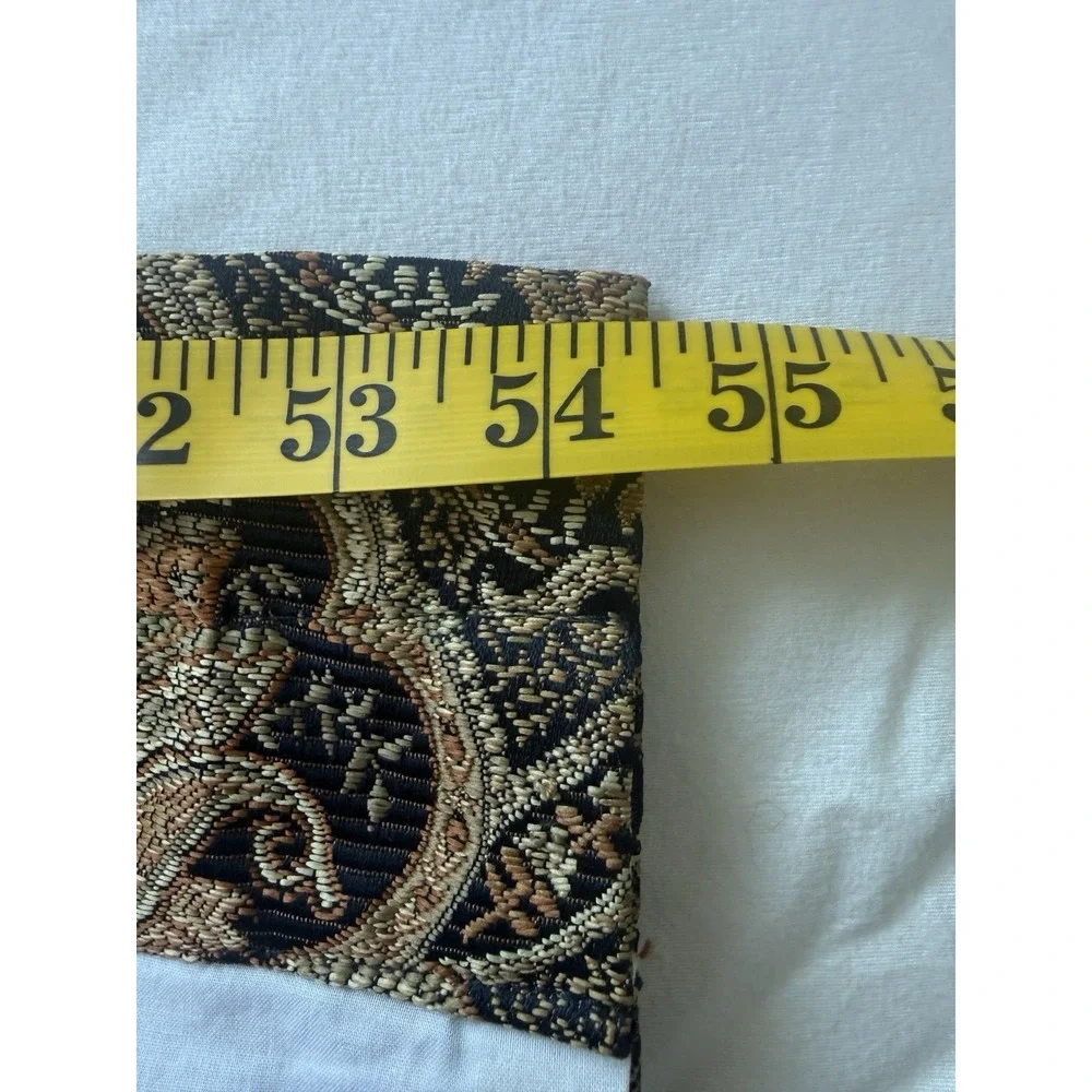 Curtain Triangle Set 9 Jacquard Scarf Topper Hollywood Regency Dark Traditional